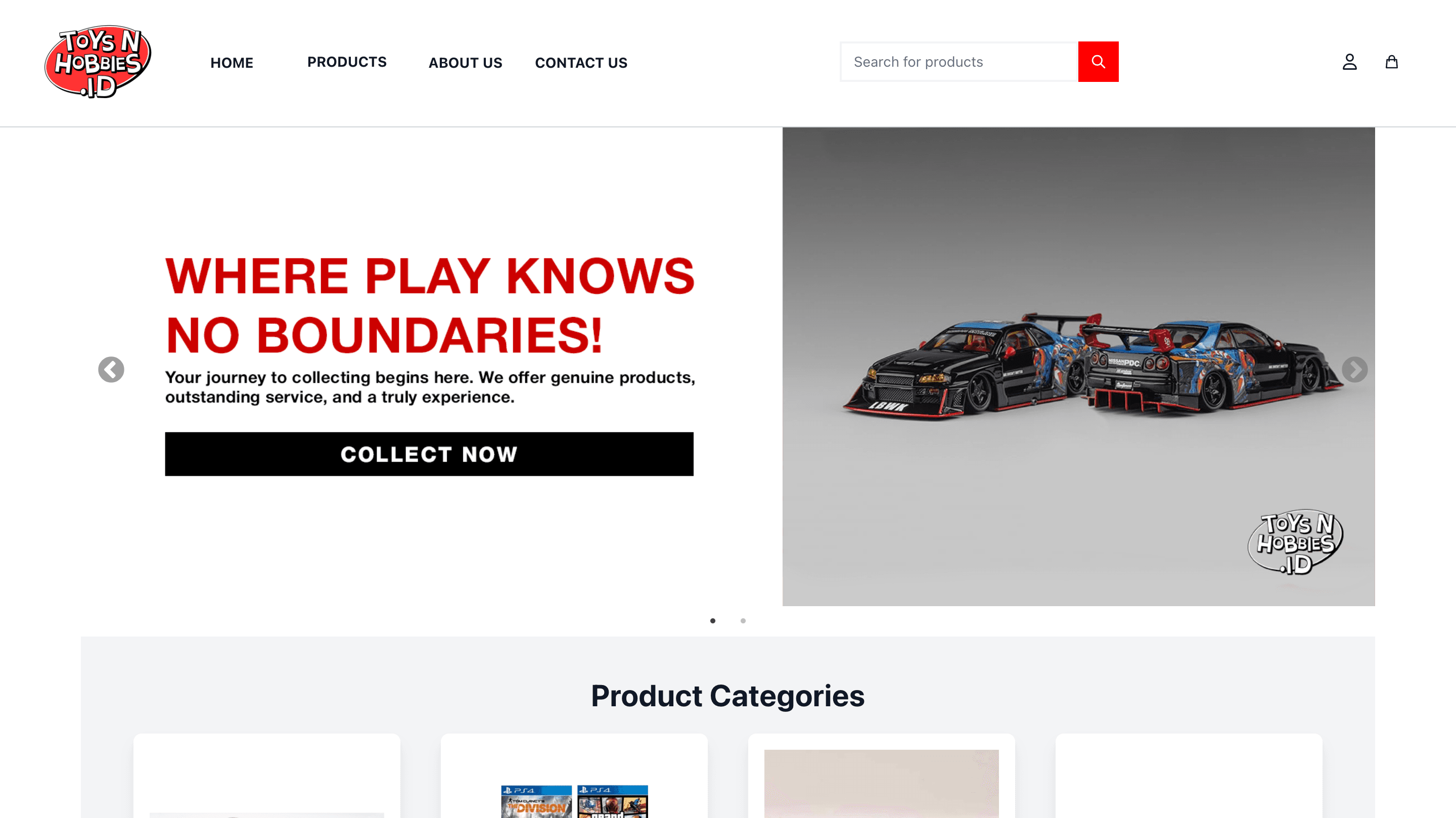 Toys n Hobbies Website